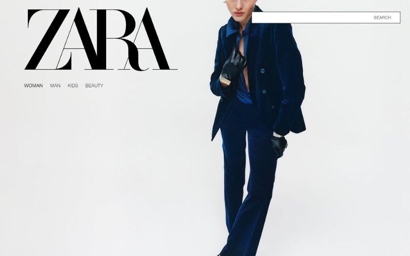 Thương hiệu Zara mẫu website đẹp nhất hiện nay