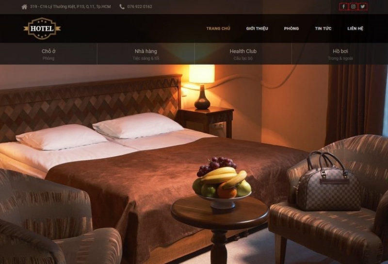 Dịch vụ thiết kế website khách sạn giống leisure