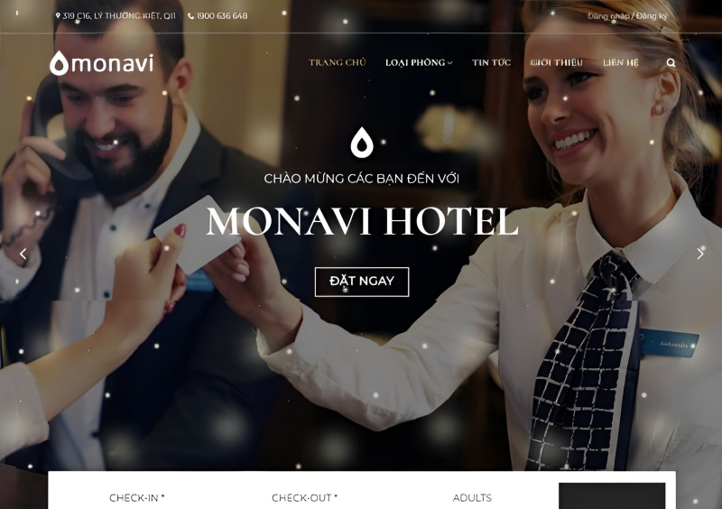 Nanovi - Mẫu web chuyên nghiệp dùng cho khách sạn nhà nghỉ