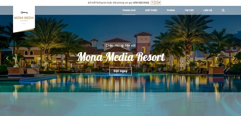 Thiết kế website khách sạn giống mykonos