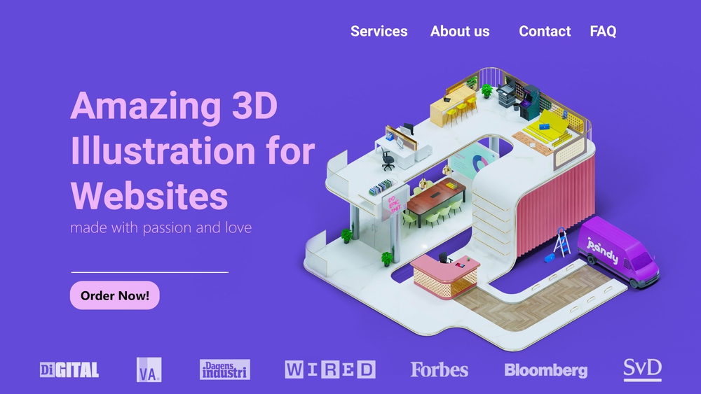 Thiết kế web 3d dành cho khách sạn
