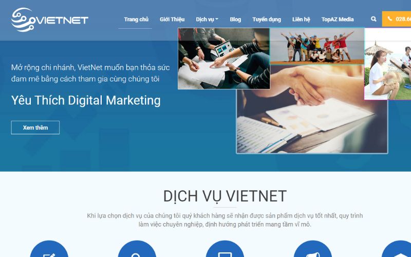 Công ty Vietnet là đơn vị dịch vụ content website uy tín hiện nay