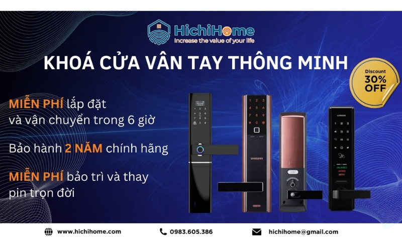 showroom khóa cửa điện tử HichiHome