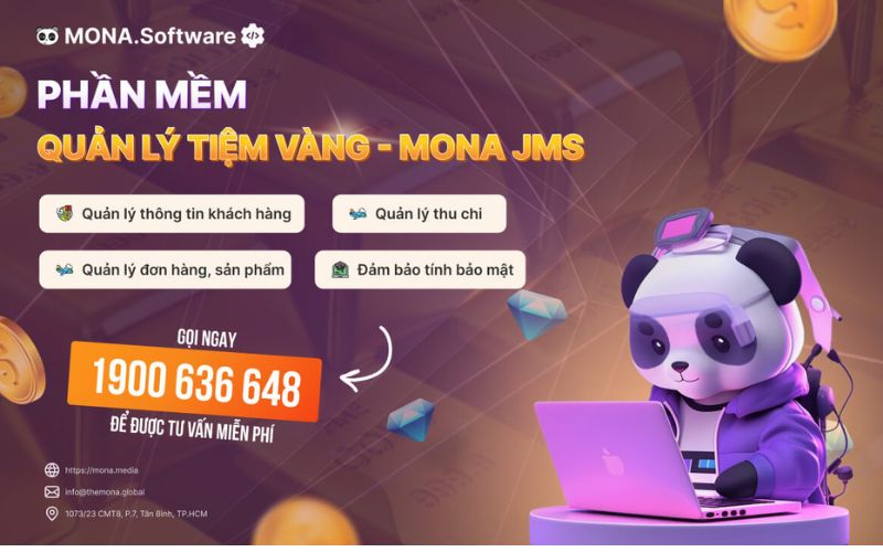 Phần mềm quản lý tiệm vàng Mona