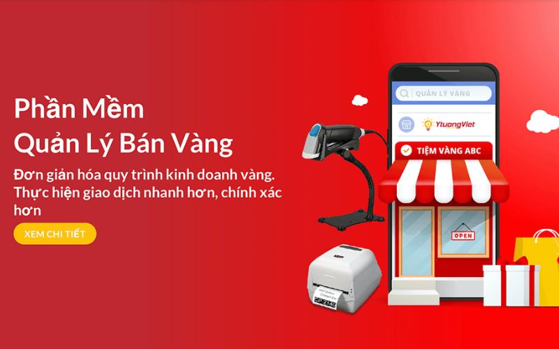 Phần mềm quản lý bán vàng Ý Tưởng Việt