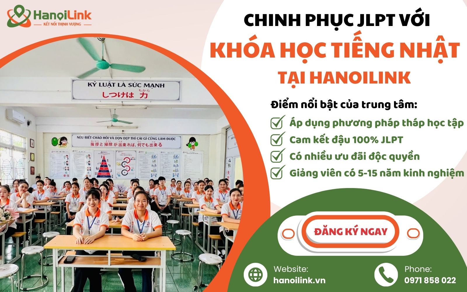 Khóa học tiếng Nhật JLPT tại HanoiLink