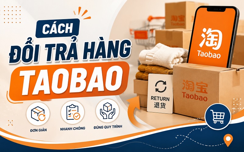 cách đổi trả hàng Taobao